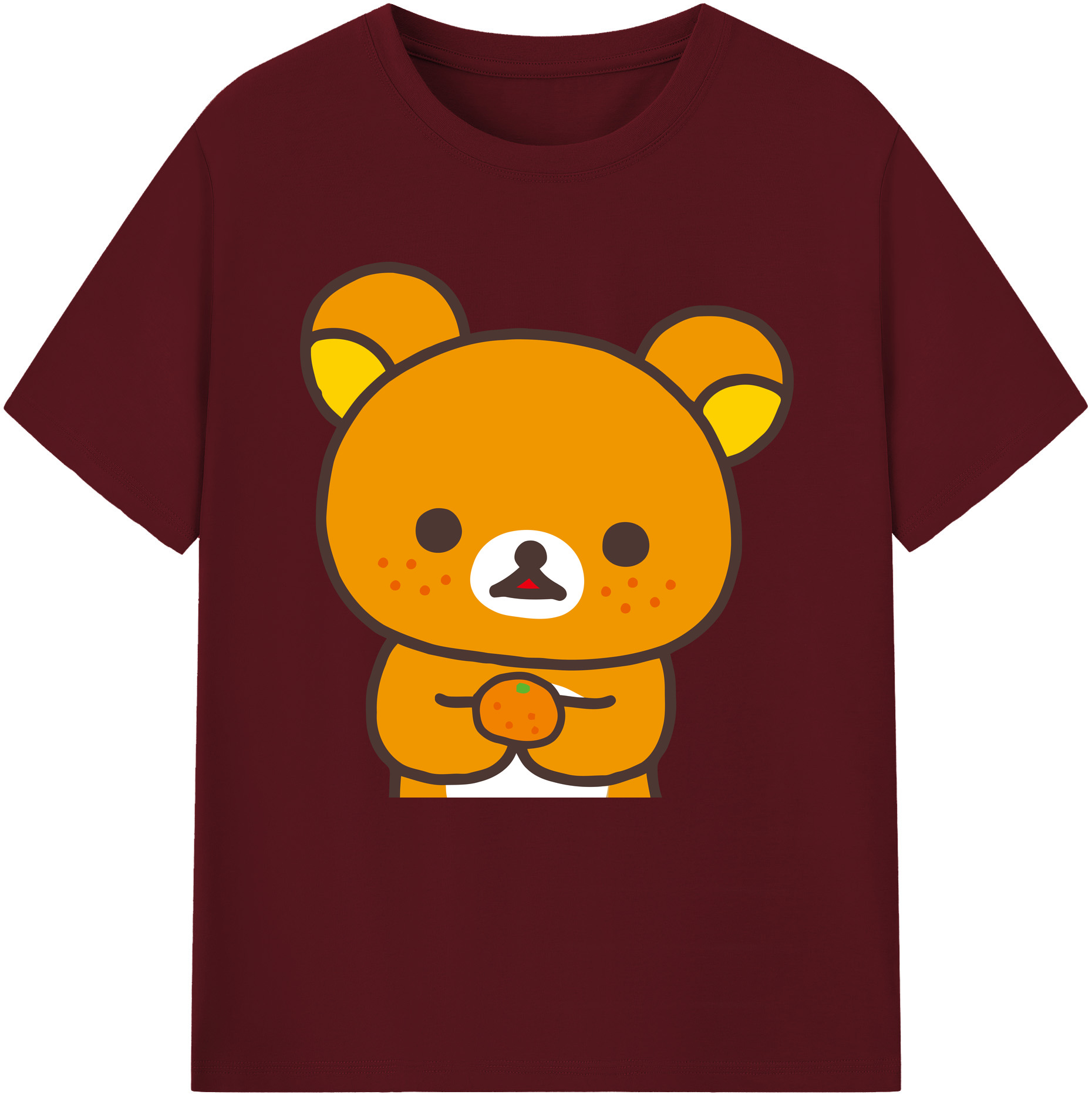 （画像用） リラックマ リラックマ キイロイトリ Rilakkuma Korilakkuma Kiiroitori 綿100％半袖Tシャツ（フロントプリント）